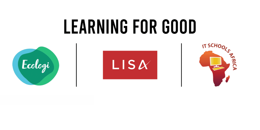 LISA Learning For Good Banner with Ecologi and ITSA