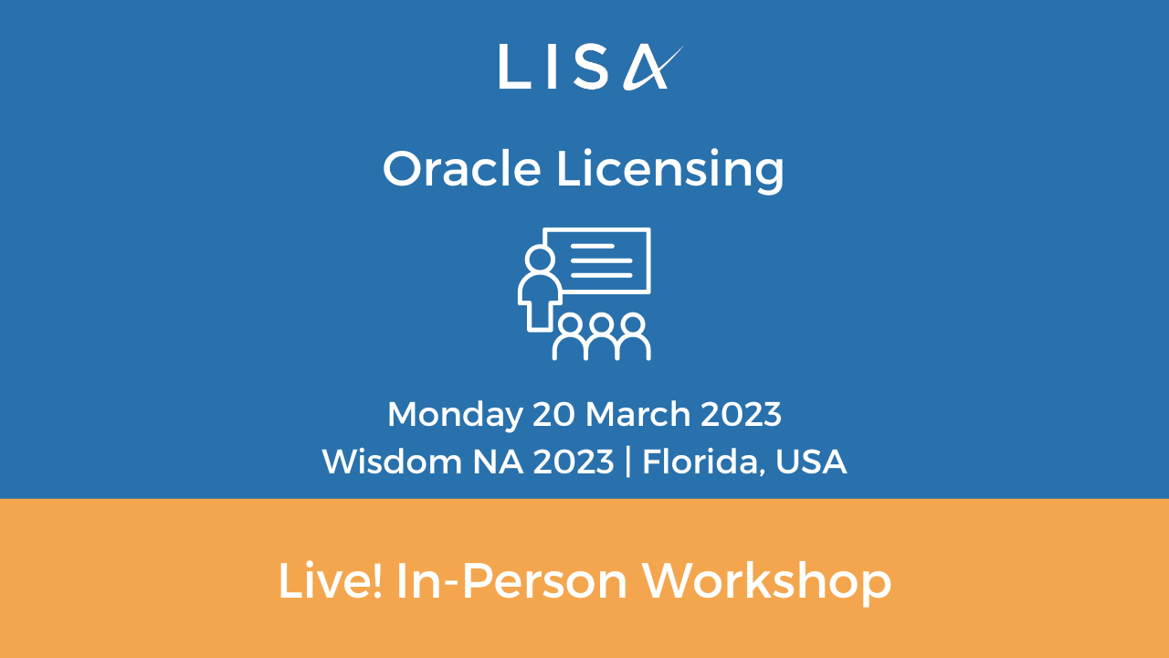 Oracle Licensing In-Person Workshop – Live! – USA