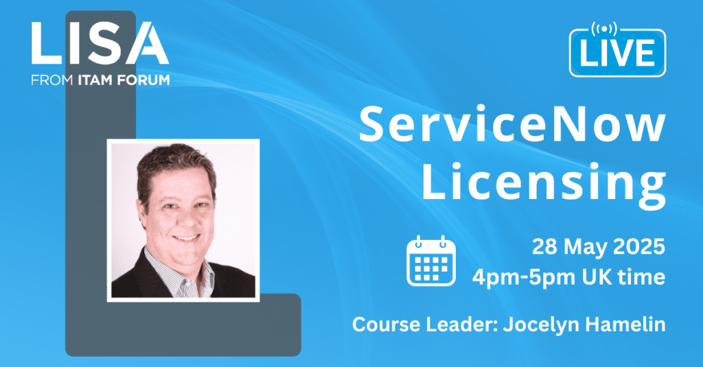 ServiceNow Licensing live training session hosted by LISA course leader, Jocelyn Hamelin.